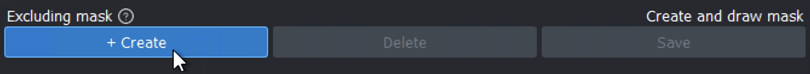 create an excluding mask